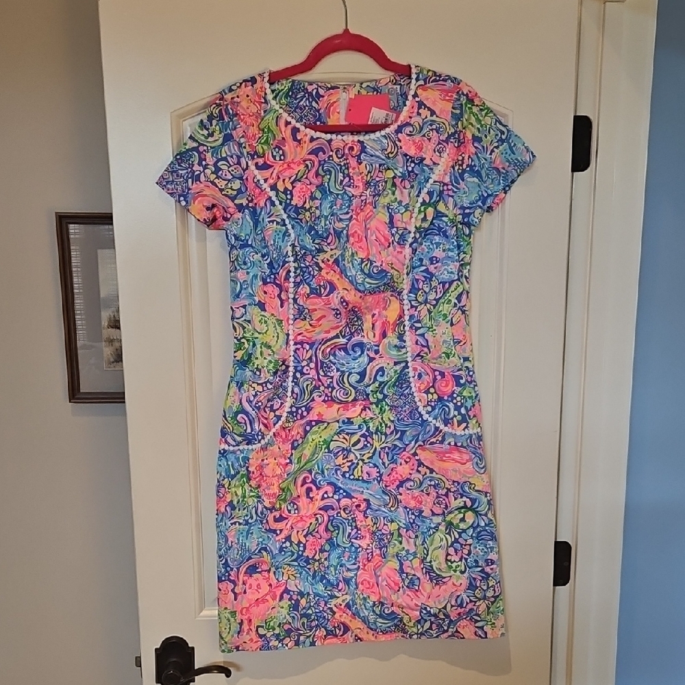 NWT Lilly Pulitzer Pop Up 60 Animals Coralynn Shift Dress